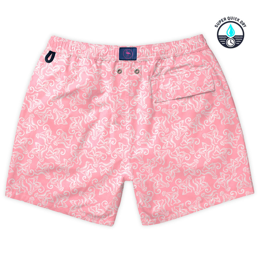 Bañador Ape-solutely estampado de monos rosa