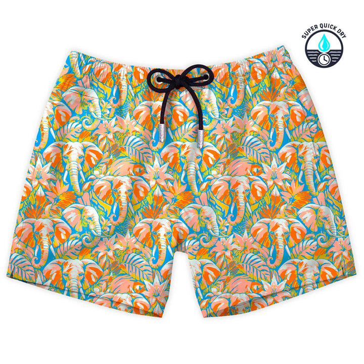 Bañador Elefantastic estampado de elefantes tropical