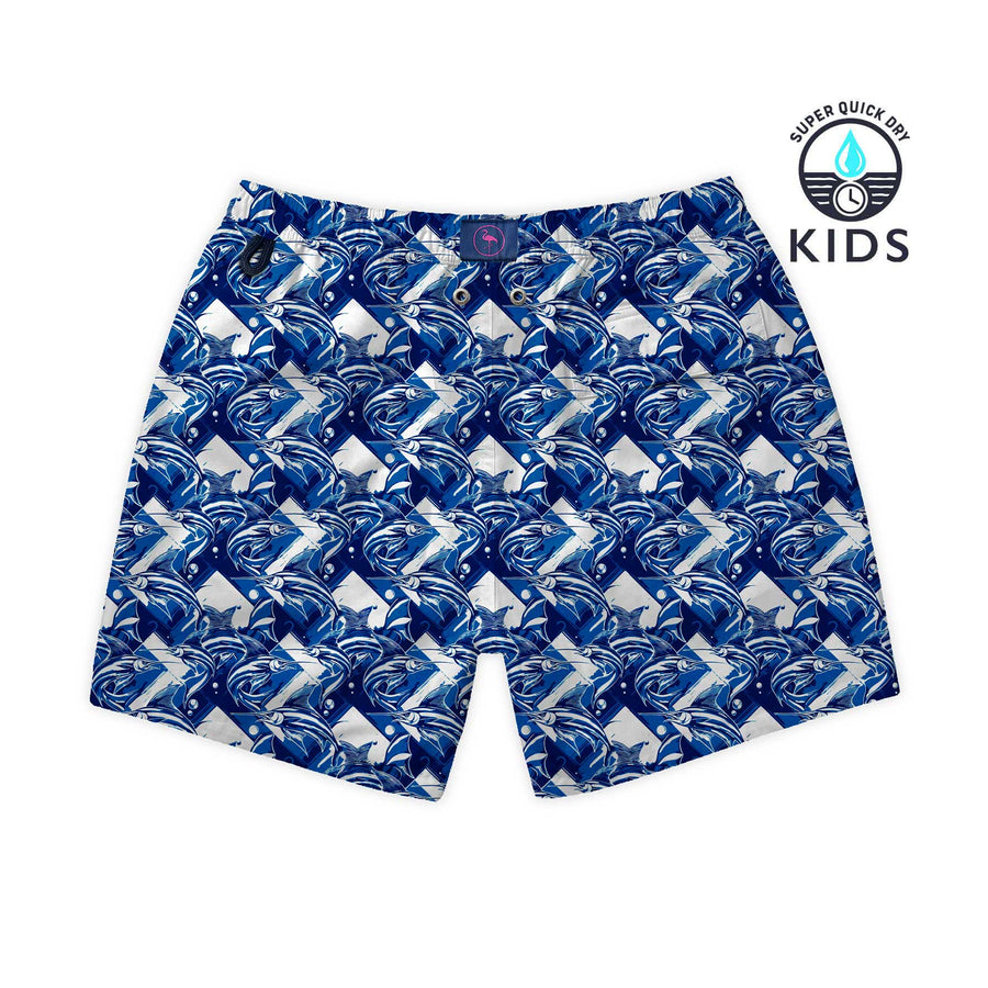 Bañador para niños En Garde! con estampado de pez espada azul