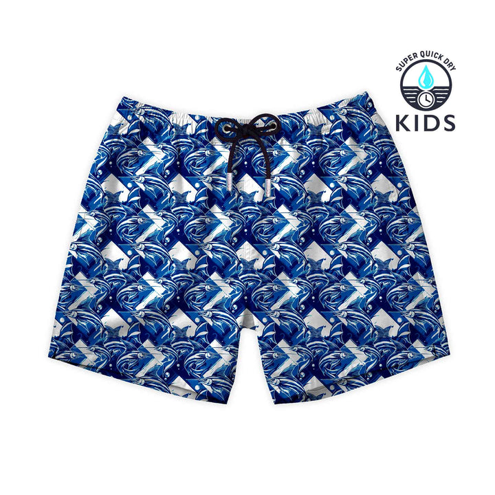 Bañador para niños En Garde! con estampado de pez espada azul