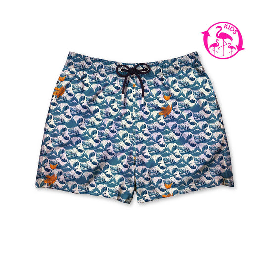 Bañador para niños Orange Koi Iconic