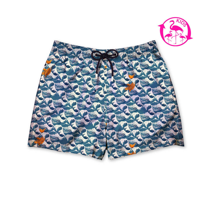 Bañador para niños Orange Koi Iconic