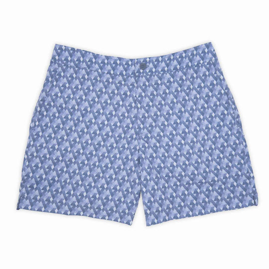 Bañador Polymar estampado de geométrico azul