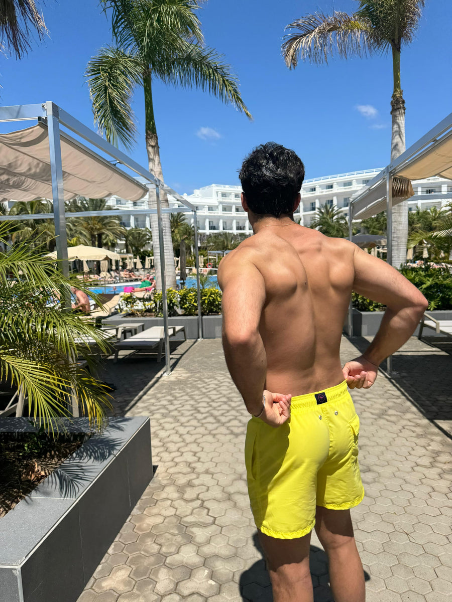 Bañador Pantone Lime Light amarillo lima
