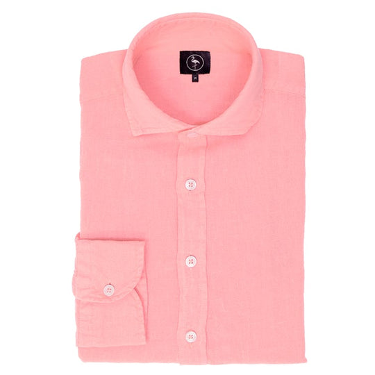 Camisa de lino Middle color rosa palo — vista delantera — fm-content:1doFWkuBTJL1h2ZCX1O8iQqbw8U9DXuuQ