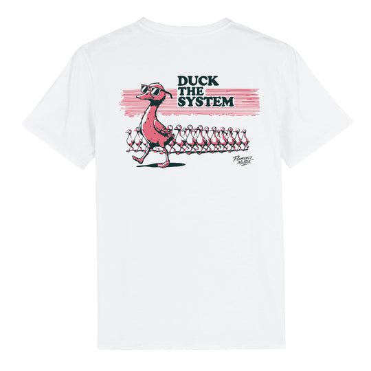 Camiseta Duck the System estampado pato líder rosa — vista trasera — fm-content:1t1T-5nqKhqBUJZ5rYt1kxFOe7RHMgPb1