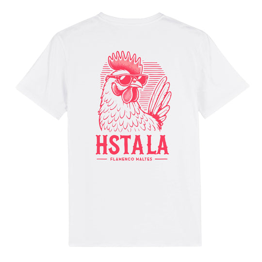 Camiseta HSTALA estampado gallina roja con mensaje oculto — vista trasera — fm-content:1SgOMEsLZt4JrpCvTvleJHQx1TwysuiuZ